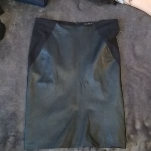 Black leather skirt